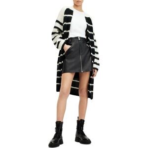 AllSaints Italian Yarn Lou Long Open Front Cardigan - Size Medium